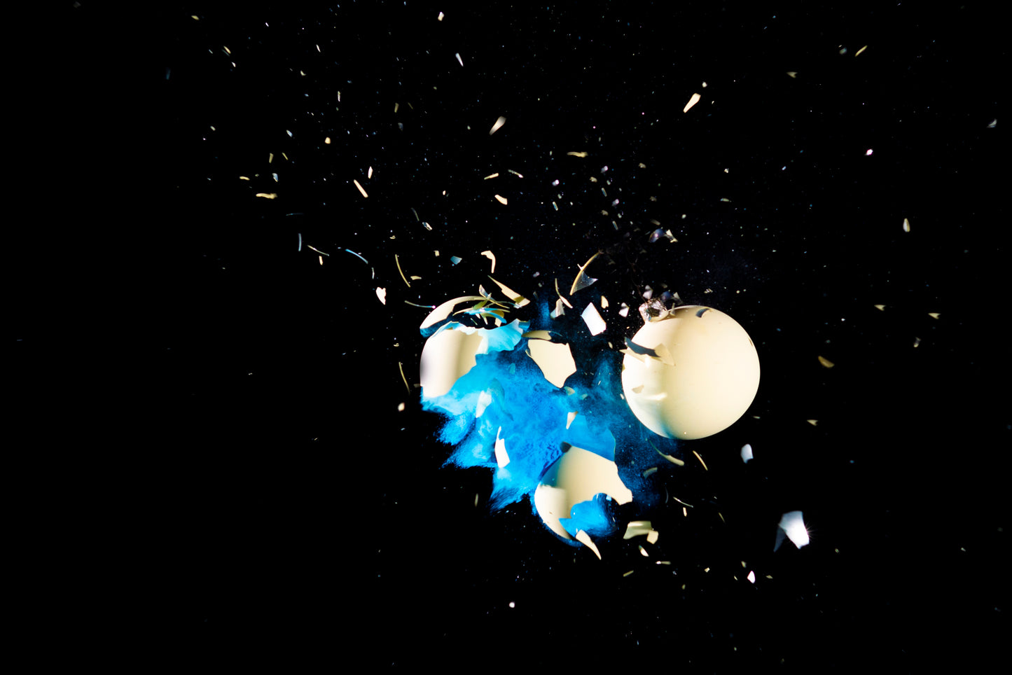 "EXPLOSIVE BLUE POWDER CHRISTMAS"- Plexiglas print